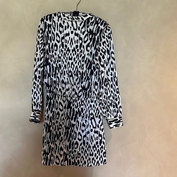 Zara animal print button up Long Sleeve Top size M - Picture 4 of 4